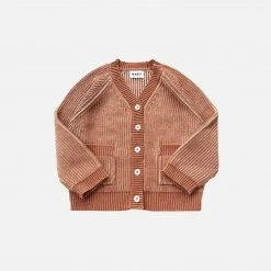 Mabli Cotton/Linen Tirion Cardigan - Jasper/Putty