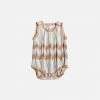 Mabli SALE Cotton/Linen Igam Ogam Romper - Sand/Putty