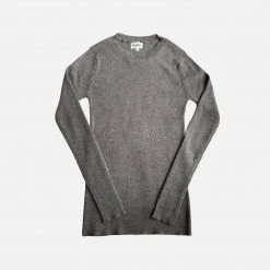 Mabli Women’s Merino Wool Magnus Rib Pullover - Squirrel