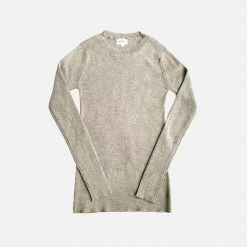 Mabli Women’s Merino Wool Magnus Rib Pullover - Wheat