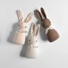 Polka Dot Club Handmade Cotton Tiny Rabbit Rattles - More Options Baby Gifts