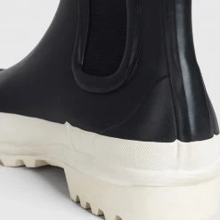 Stutterheim Adult's Rubber Rainwalker Boots - Black/White Adults