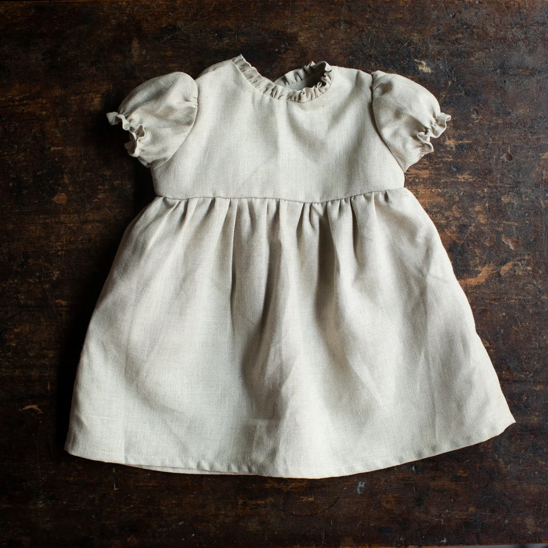 Tortoise & The Hare Cotton & Linen Linen Anne Dress - Natural