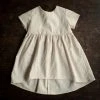 Tortoise & The Hare Hemp/Cotton Goldilocks Dress - Ivory Stripe Cotton & Linen
