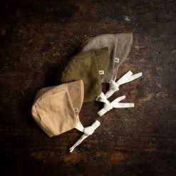 Tortoise & The Hare Cotton & Linen Plant Dyed Linen Brimmed Cap - Logwood