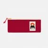 YKRA Bags Cotton Canvas Pencil Case - Bordeaux