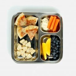 A Slice Of Green Stainless Steel Square Divided Plate