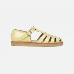 Angulus SALE Women's Fisherman Sandal - Patent Lemon