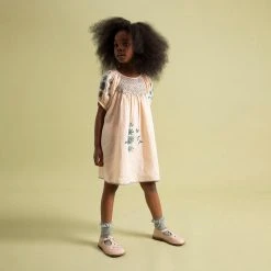 Apolina Cotton & Linen Organic Linen Maren Dress - Sweetpea