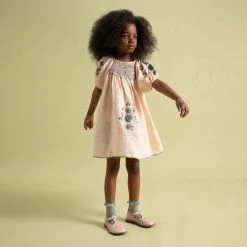 Apolina Cotton & Linen Organic Linen Maren Dress - Sweetpea