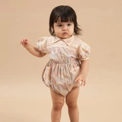 Apolina Organic Cotton Nellie Romper - Woodland Floral