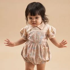 Apolina Organic Cotton Nellie Romper - Woodland Floral