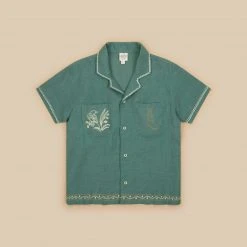 Apolina Exclusive Organic Linen Donny Shirt - Lagoon
