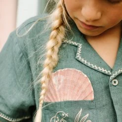 Apolina Exclusive Organic Linen Donny Shirt - Lagoon