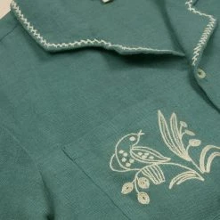 Apolina Exclusive Organic Linen Donny Shirt - Lagoon