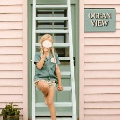 Apolina Exclusive Organic Linen Donny Shirt - Lagoon