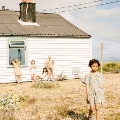 Apolina Cotton & Linen Cotton Konnie Kaftan Dress - Pebble