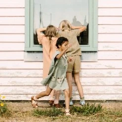 Apolina Cotton & Linen Cotton Konnie Kaftan Dress - Pebble