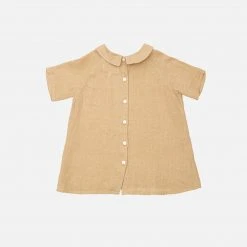 As We Grow Linen SS Örk Shirt - Camel SALE