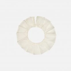 As We Grow SALE Cotton Embroidered Pleat Collar - Off White