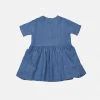 As We Grow SALE Linen SS Pocket Dress - Blue Nova