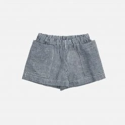 As We Grow SALE Linen Pocket Shorts - Grey Stripe