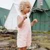 As We Grow Linen Sleeveless Sibling Overall - Blush SALE