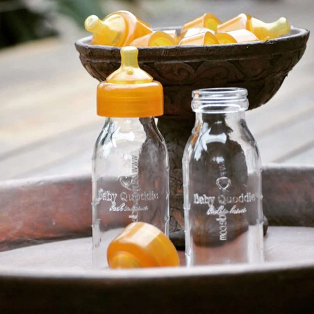 Baby Quoddle Glass And Natural Rubber Abel Bottles - 300ml - 2 Pack - More Options Home & Baby Care