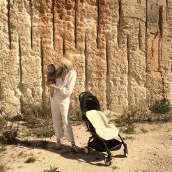 BINIBAMBA Baby Gifts Merino Sheepskin Snuggler / Buggy Liner - Milk