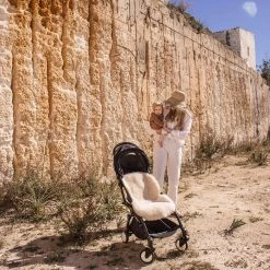 BINIBAMBA Baby Gifts Merino Sheepskin Snuggler / Buggy Liner - Milk