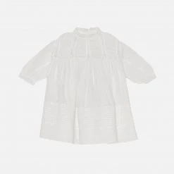 Bonét Et Bonét Organic Cotton Geraldine Dress - White Cotton & Linen