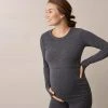 Boob Adults Merino Wool Maternity Top - Dark Grey Melange