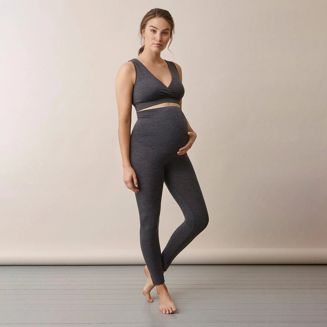 Boob Merino Wool Maternity Go-To Bra - Dark Grey Melange