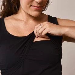 Boob Organic Cotton Maternity Classic Tank Top - Black