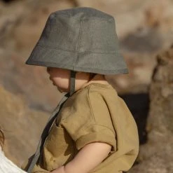 Briar Baby Cotton & Linen Linen Bucket Hat - Glade