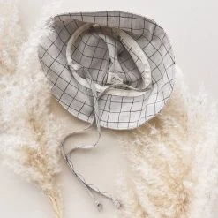 Briar Baby Exclusive Linen Sunbonnet - Natural Grid