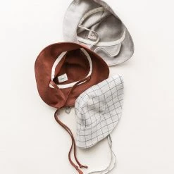 Briar Baby Cotton & Linen Exclusive Linen Sunbonnet - Cinnamon Dust