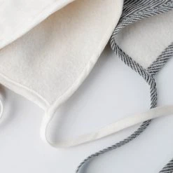 Briar Baby Linen Bonnet With Cotton Sherpa Lining - Ivory Outlet