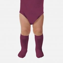 Collegien Cotton & Linen Babies & Kids Cotton Knee Socks - Raspberry