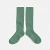 Collegien Cotton & Linen Babies & Kids Cotton Knee Socks - Celadon