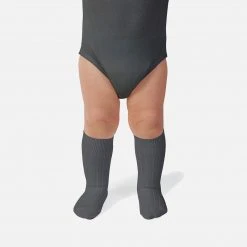 Collegien Cotton & Linen Babies & Kids Cotton Knee Socks - Pebble Grey