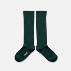 Collegien Adults Adult's Cotton Knee Socks - Forest Green