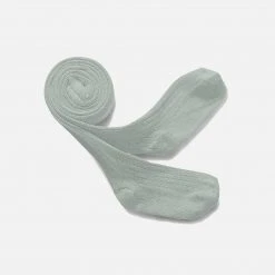 Collegien Babies & Kids Rib Tights - Aqua Marine Cotton & Linen