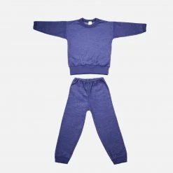 Cosilana Organic Merino Wool Terry Pyjama Set - Blue