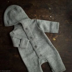 Disana Baby Wool Organic Boiled Merino Wool Overall - Grey