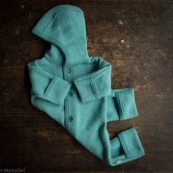 Disana Organic Boiled Merino Wool Overall - Lagoon Baby Wool