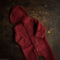 Disana Organic Boiled Merino Wool Overall - Bordeaux Baby Wool