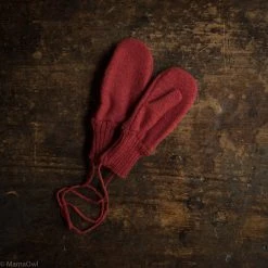 Disana Organic Boiled Merino Wool Gloves - Bordeaux