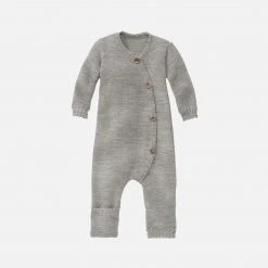 Disana Baby Wool Organic Merino Wool Knitted Baby Suit - Grey