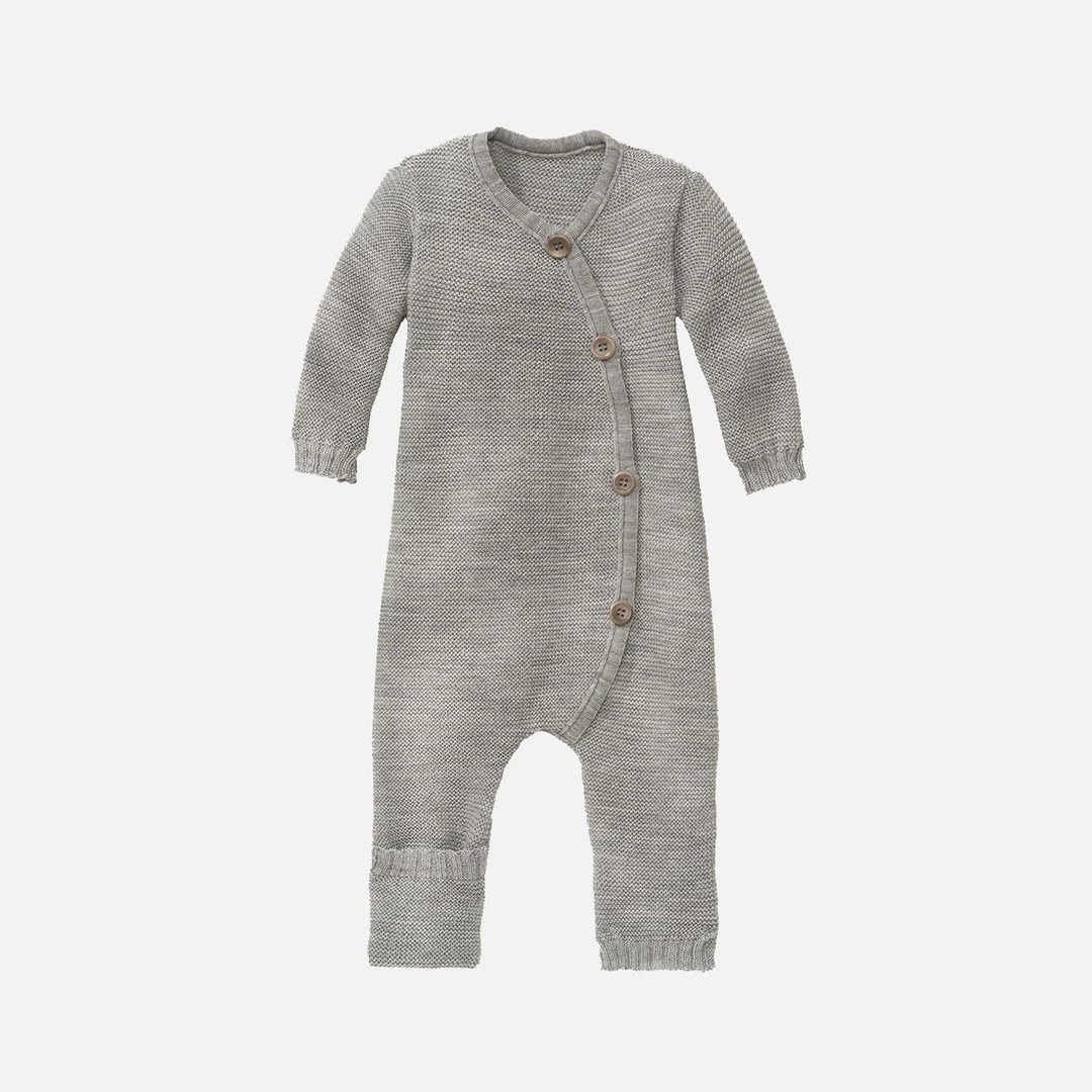 Disana Baby Wool Organic Merino Wool Knitted Baby Suit - Grey